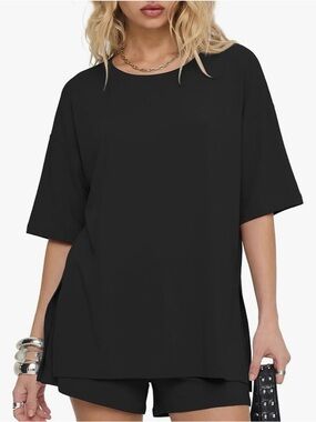 Women’s 2 Piece Shorts or Lounge Set Oversized Short-Sleeve Top NWT SIZE XXL